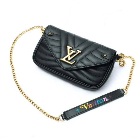 Louis Vuitton Wave Noir Bag Pochette Shoulder - Picture 1 of 13
